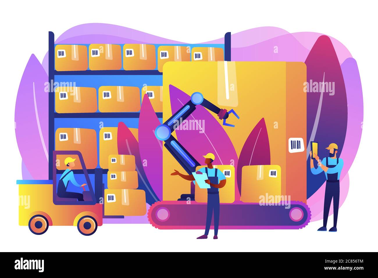Warehouse logistics concept vector illustration Stock Vector Image ...