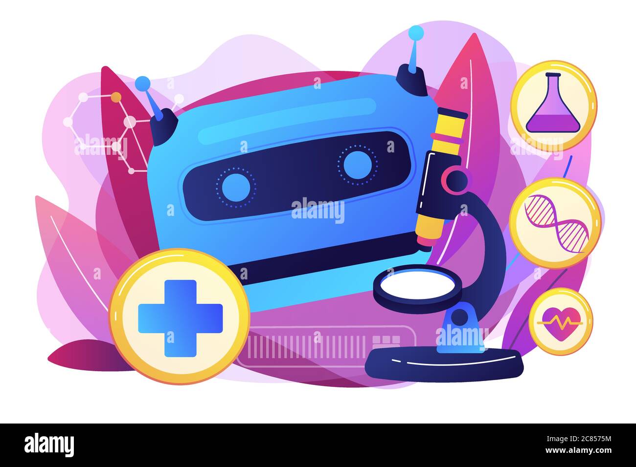 AI use in healthcare concept vector illustration Stock Vector Image ...
