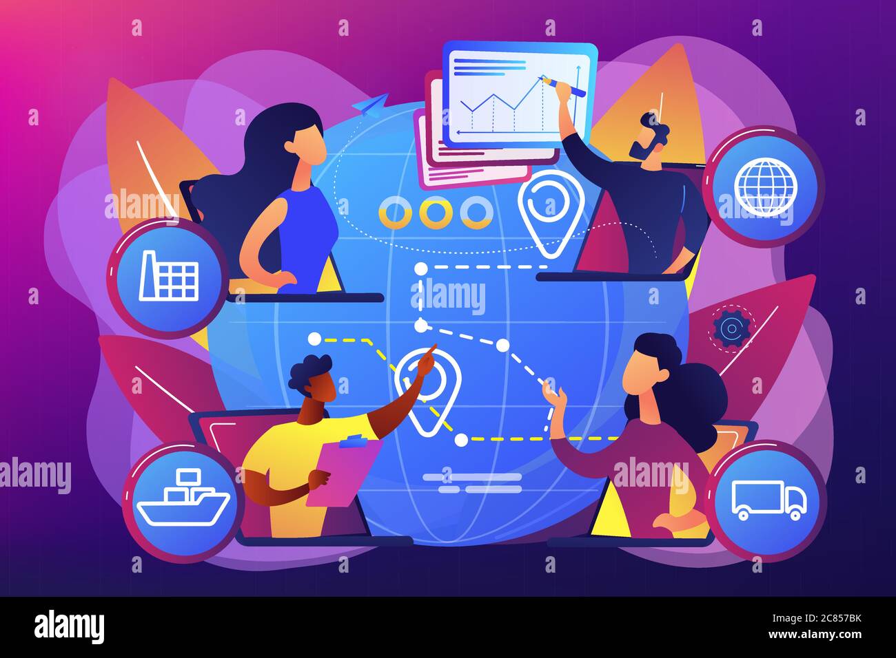 Supply chain management concept vector illustration Stock Vector Image ...