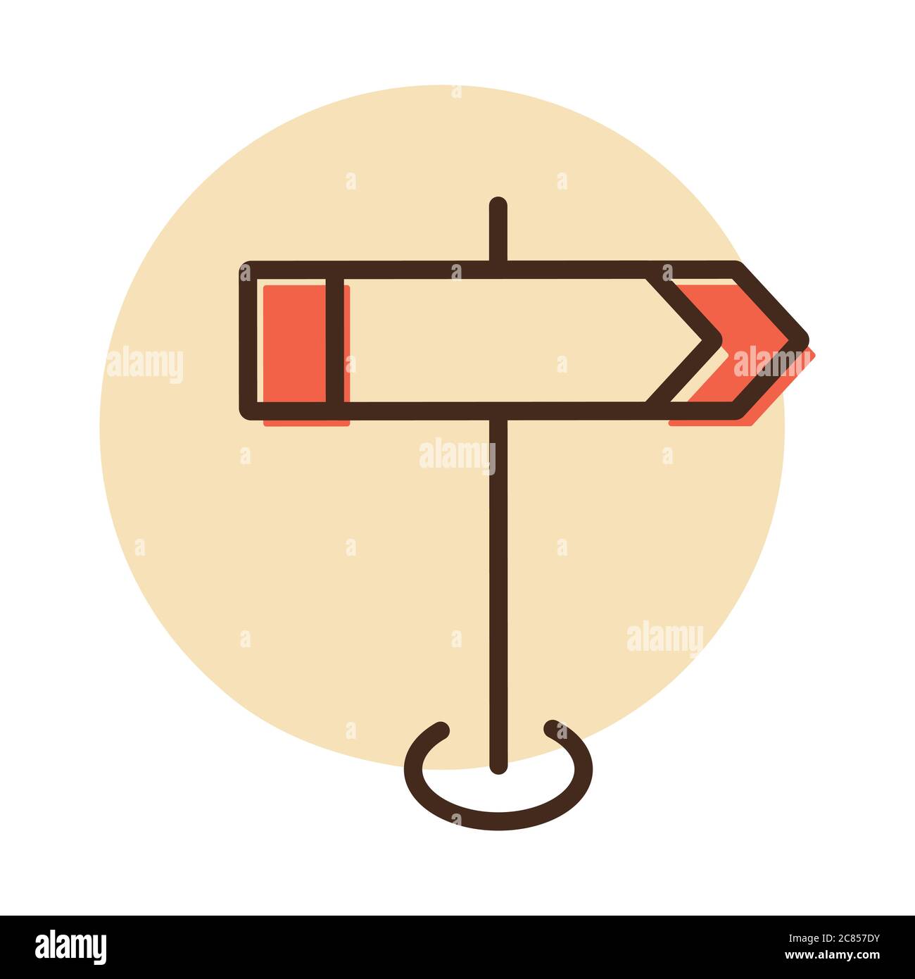 Signpost vector icon. Navigation sign. Graph symbol for travel and ...