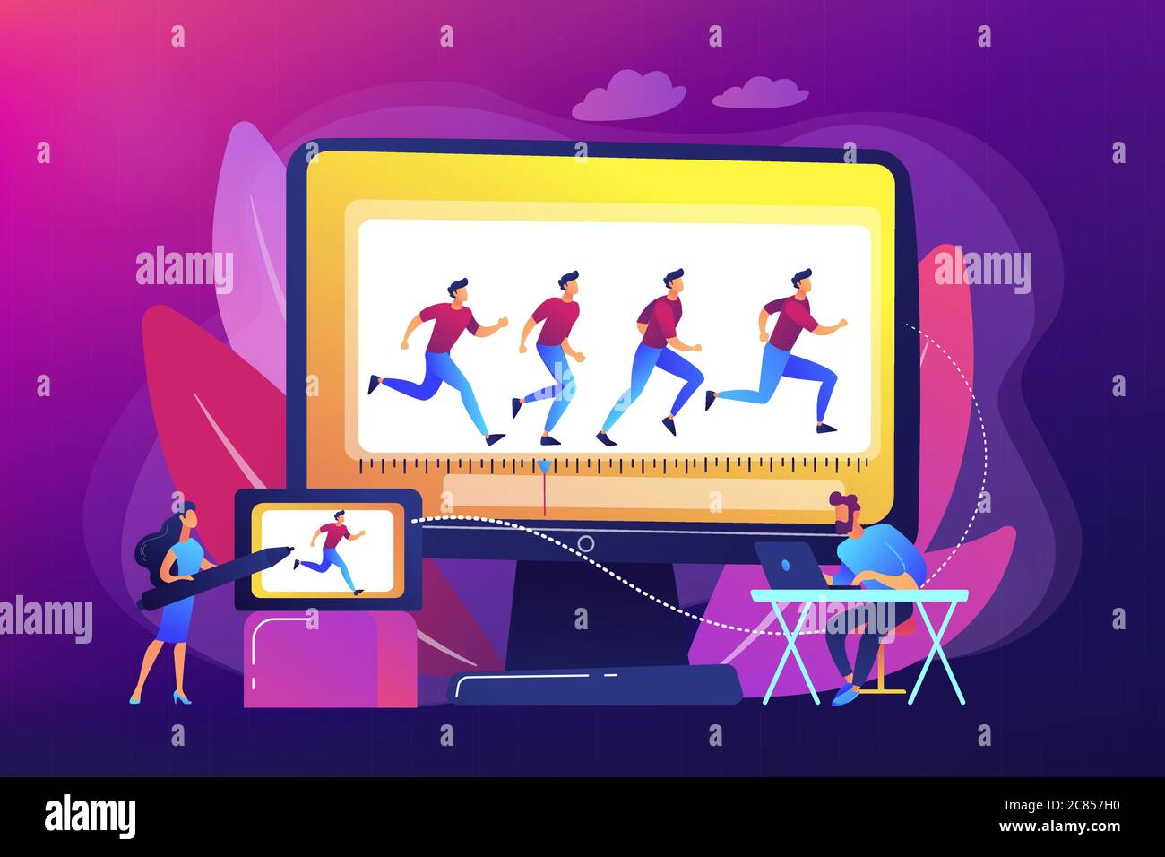 Computer animation concept vector illustration Stock Vector Image & Art ...
