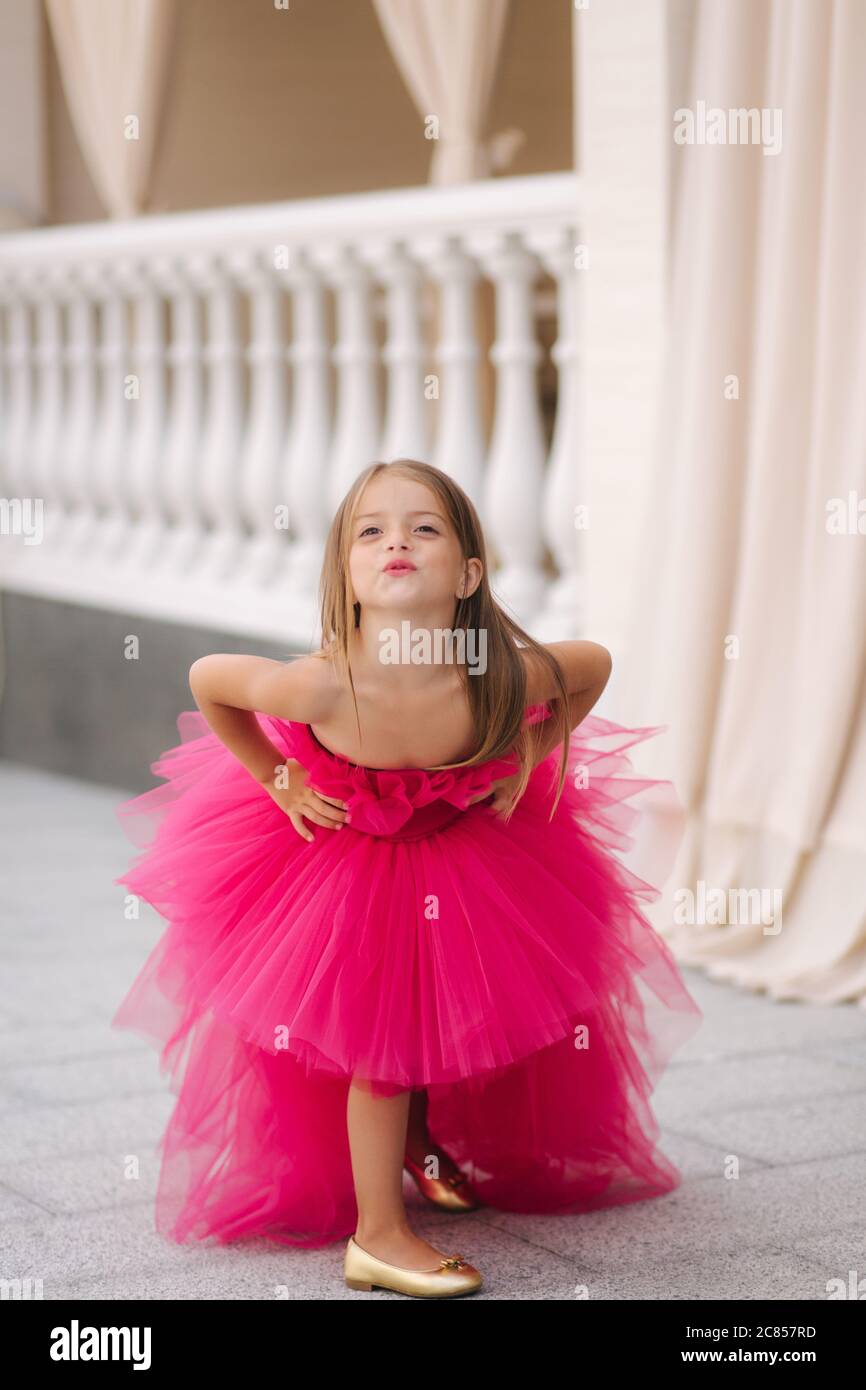 Pink fluffy dress cheap