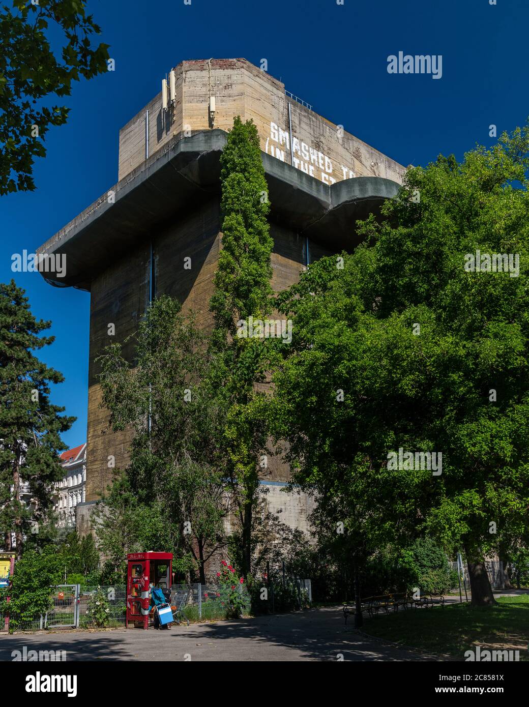 Vienna, Austria June 25, 2020 Antiaircraft tower of World War