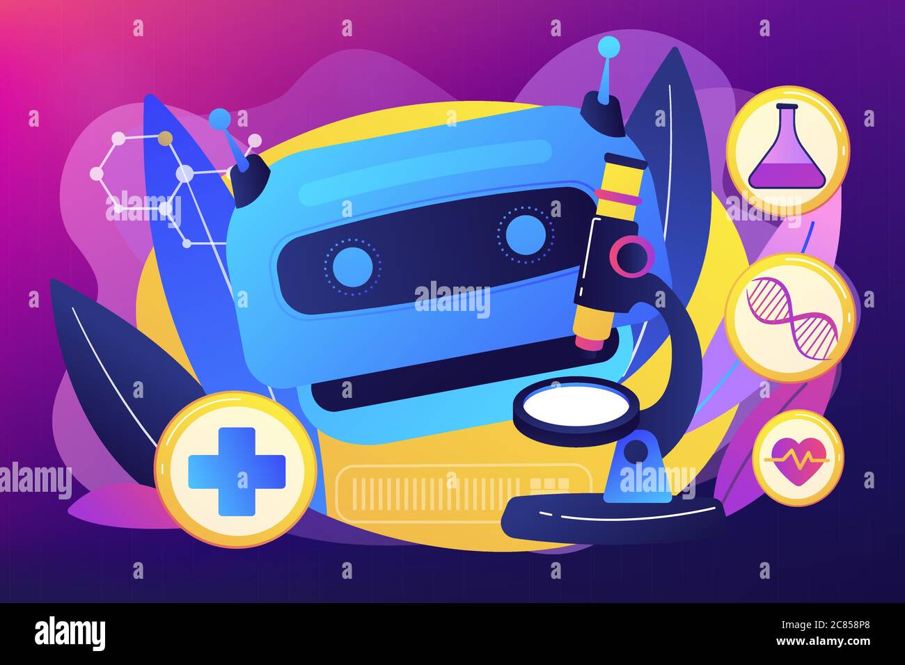 AI use in healthcare concept vector illustration Stock Vector Image ...