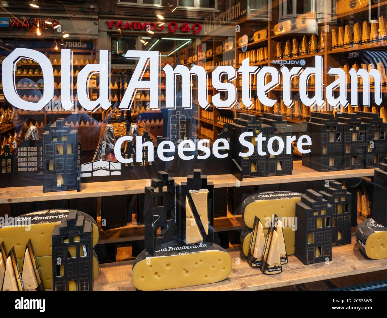 Amsterdam, Netherlands October 15 2018 Old Amsterdam Cheese Store, open to shoppers and