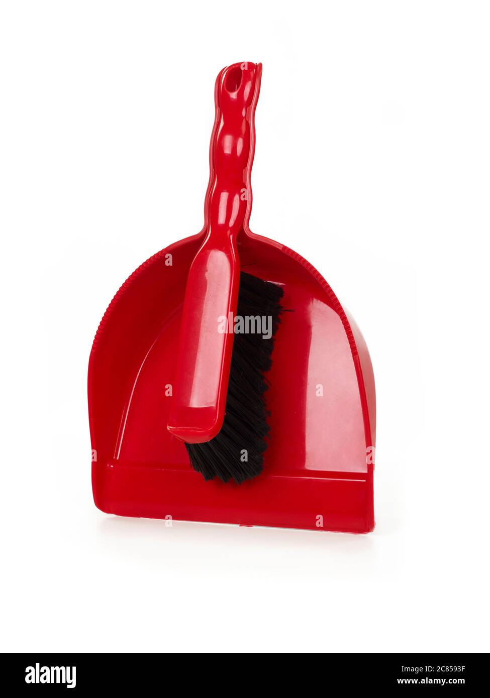 Dustpan and brush isolated Stock Photo Alamy
