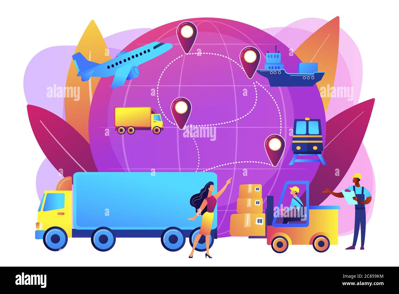 Business logistics concept vector illustration Stock Vector Image & Art ...