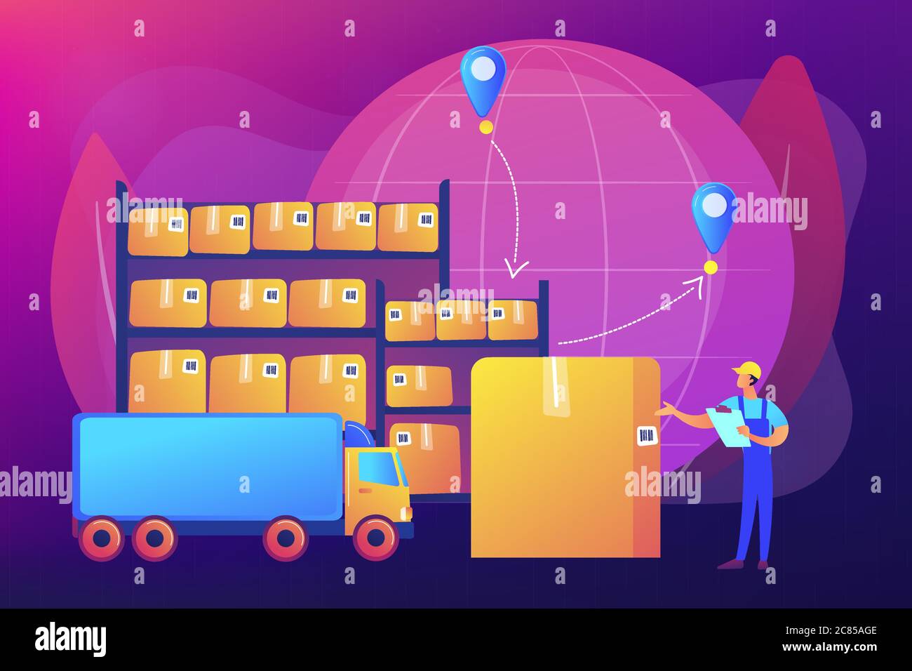 Transit warehouse concept vector illustration Stock Vector Image & Art ...
