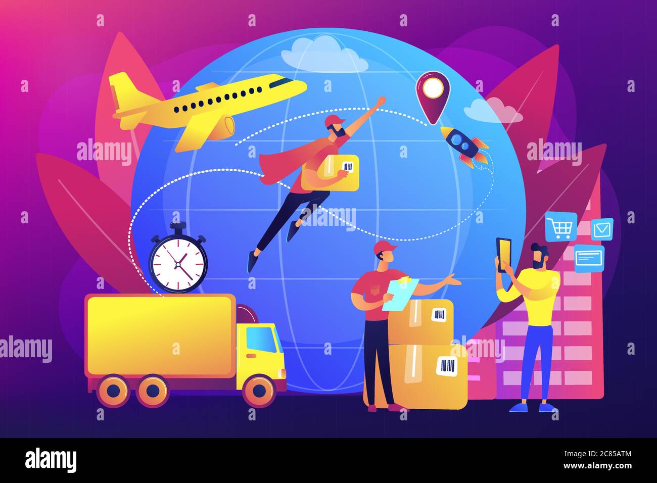 Express delivery service concept vector illustration Stock Vector Image ...