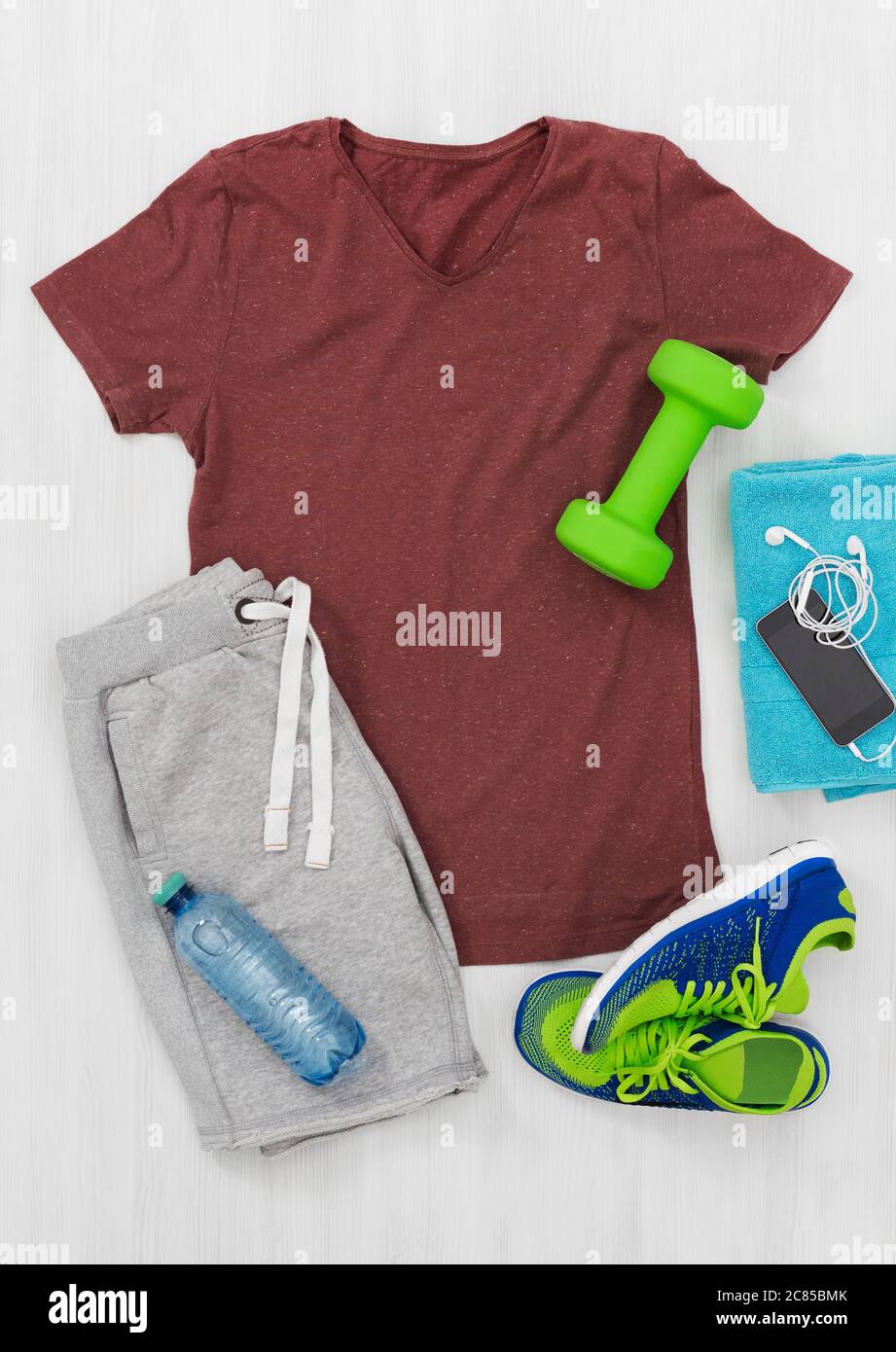 Gym clothing and accessories Stock Photo Alamy