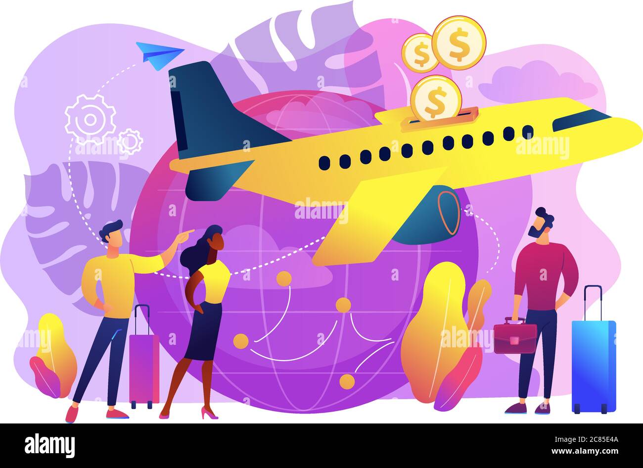 Low cost flights concept vector illustration Stock Vector Image & Art
