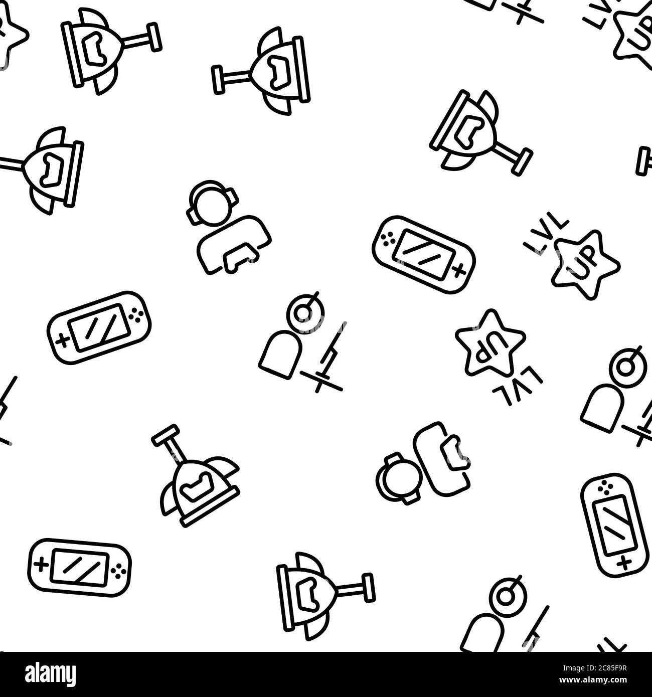 Gamer Device Vector Seamless Pattern Stock Vector Image & Art - Alamy