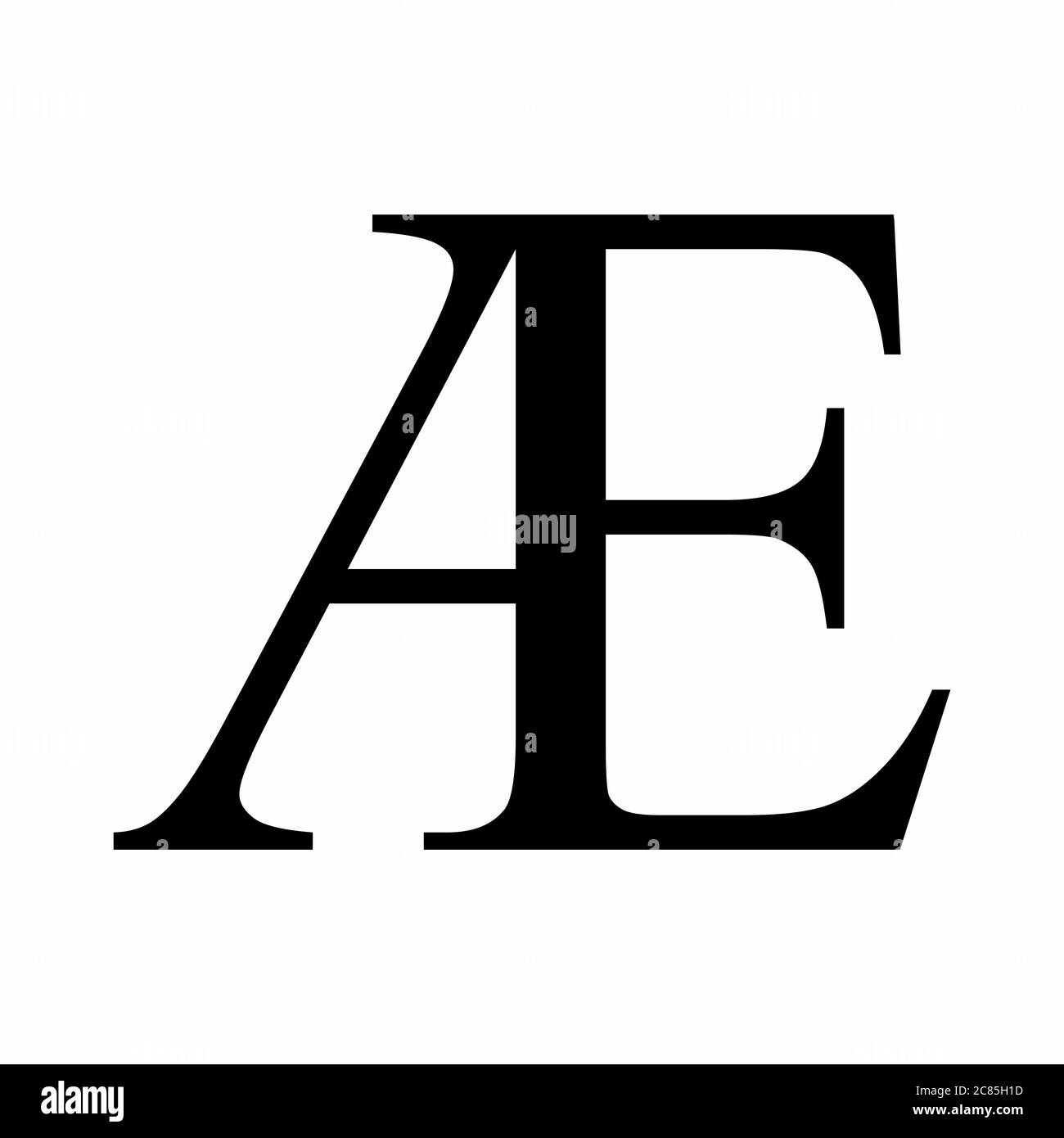 Ae ligature latin capital letter icon Stock Vector