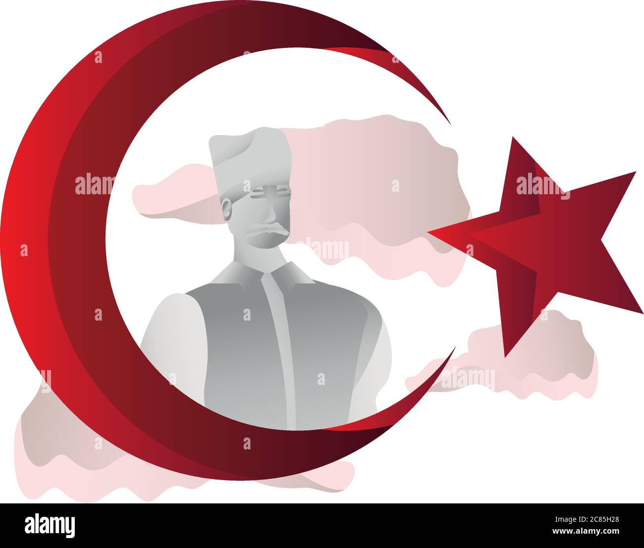 Star Crescent Islam Religious Symbol Turkey Flag Vector Illustration star-crescent-islam-religious-symbol-turkey-flag-vector-illustration