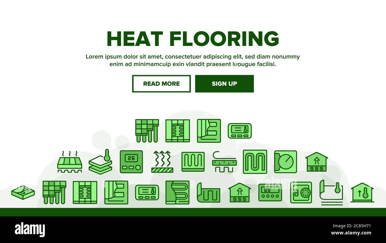 Heat Flooring Device Landing Header Vector Stock Vector Image & Art - Alamy
