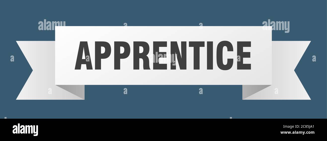 apprentice ribbon. apprentice paper band banner sign Stock Vector