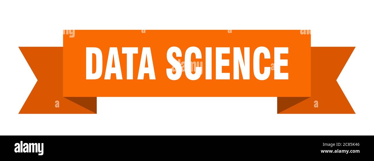 data science ribbon. data science paper band banner sign Stock Vector ...