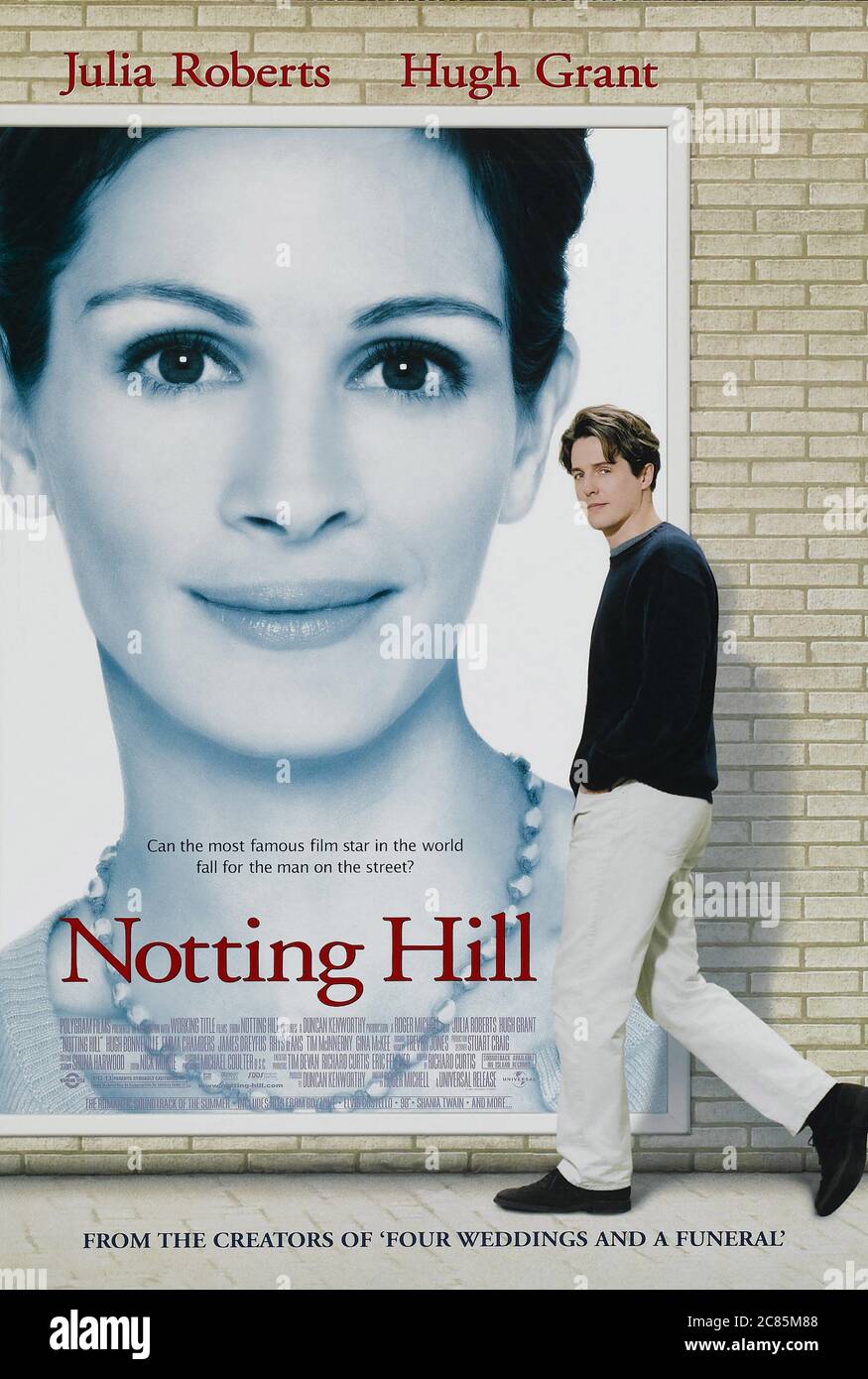Notting Hill Year : 1999 UK / USA Director : Roger Michell Julia Roberts, Hugh Grant American poster Stock Photo