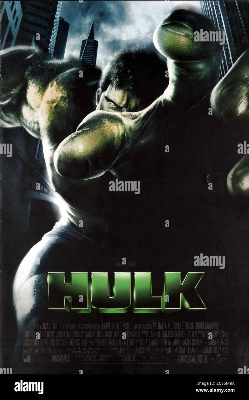 The Hulk Year : 2003 USA Director : Ang Lee Eric Bana  American poster Stock Photo