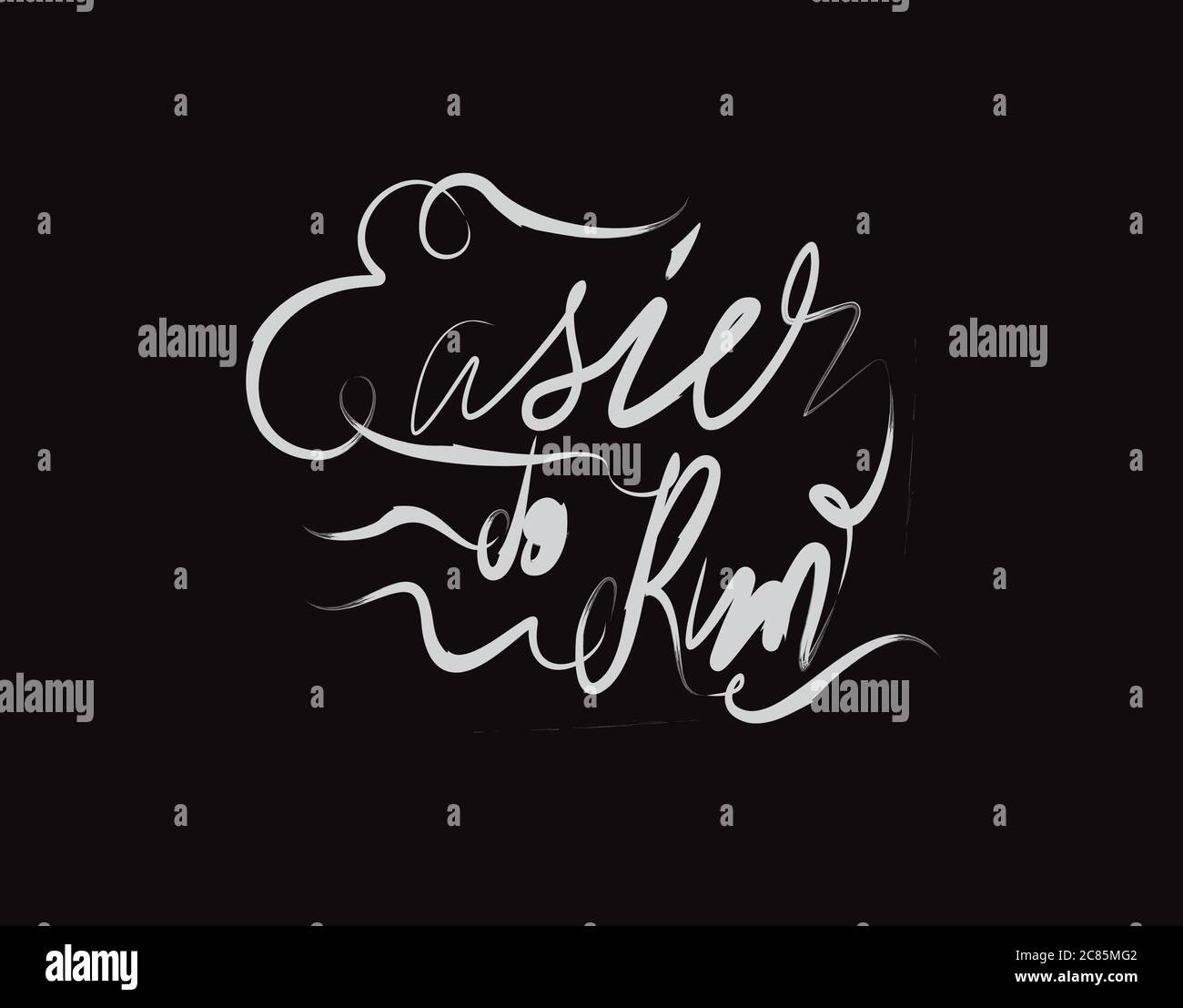 Run Lettering Drawing Larger quantity Stock Vector Images - Alamy