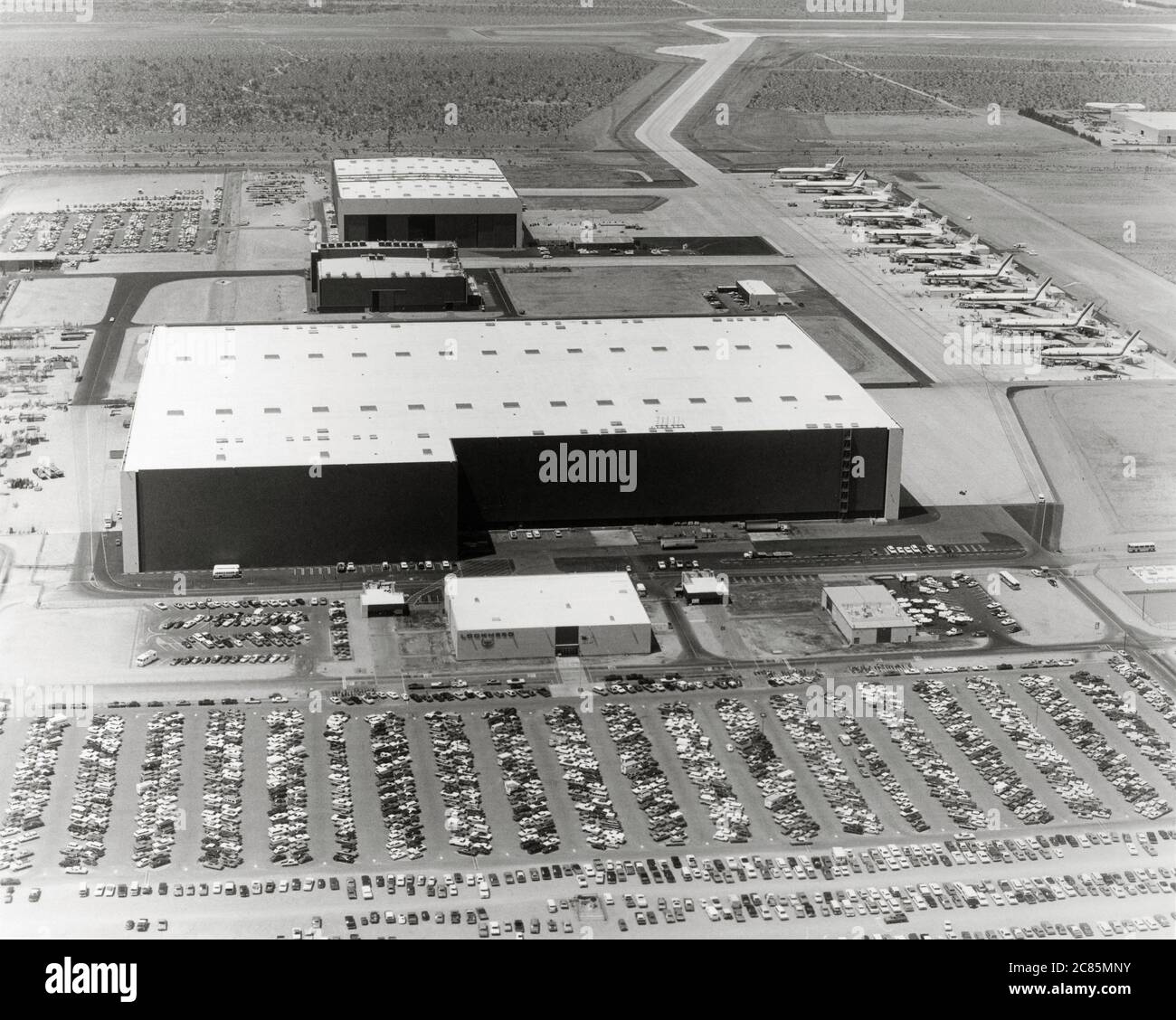 Aerial view of the Palmdale assembly plants where Lockheed L-1011