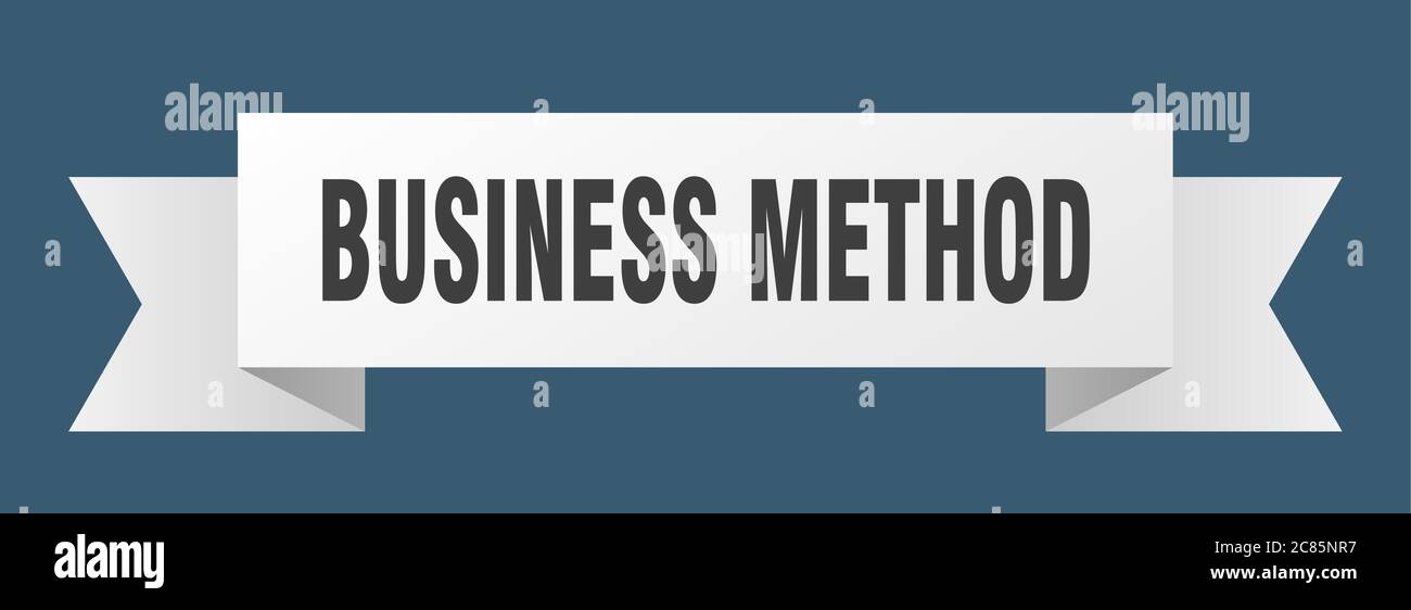 business method ribbon. business method paper band banner sign Stock ...