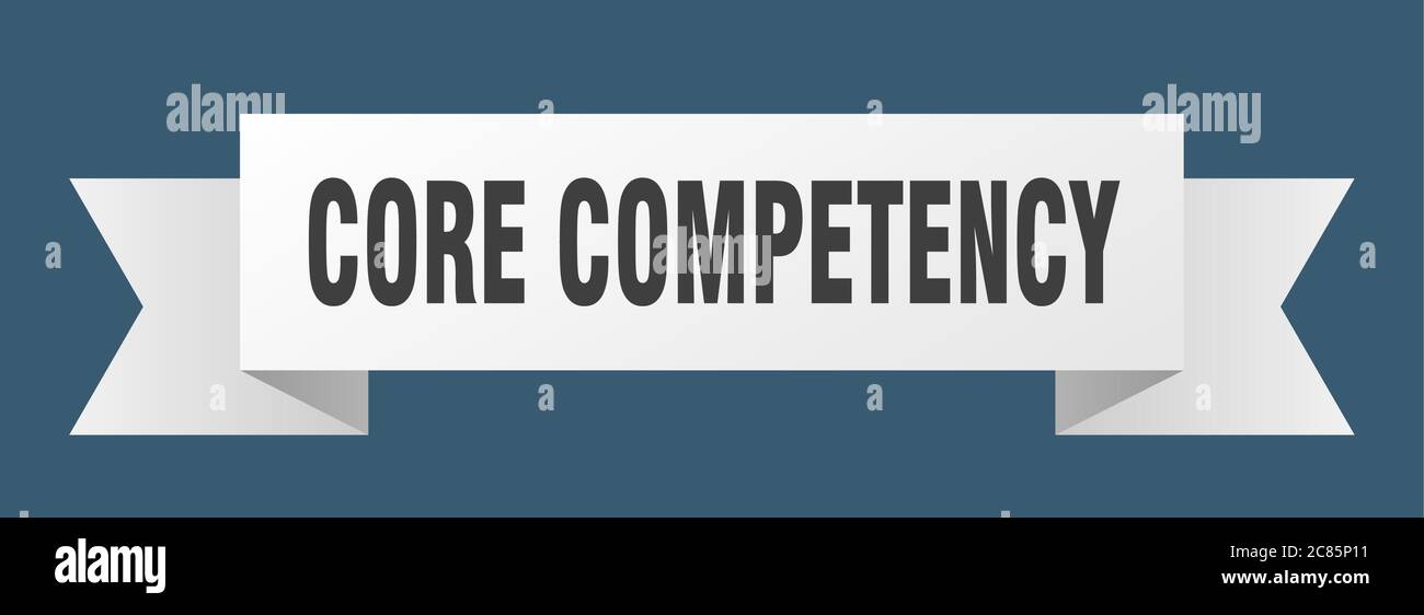 core competency ribbon. core competency paper band banner sign Stock