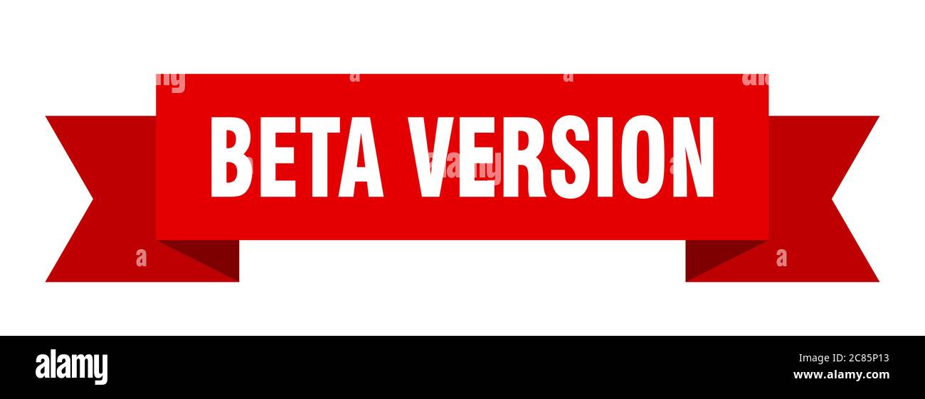 beta version ribbon. beta version paper band banner sign Stock Vector