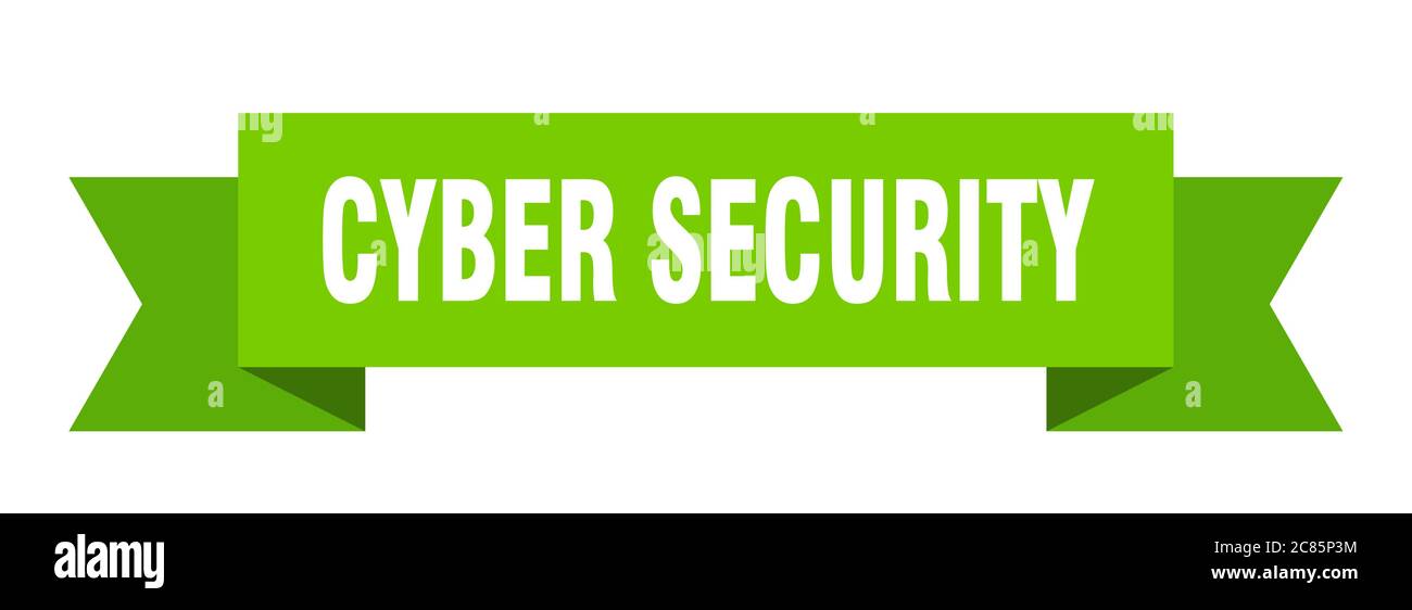 Secure Ribbon cyber security ribbon. cyber security paper band banner sign Stock ...