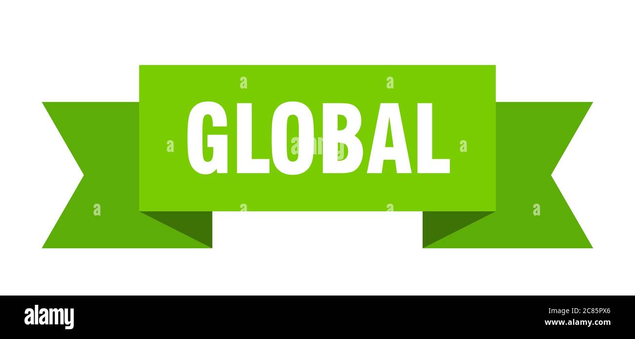 Global Digital Ribbons global ribbon. global paper band banner sign Stock Vector Image & Art ...