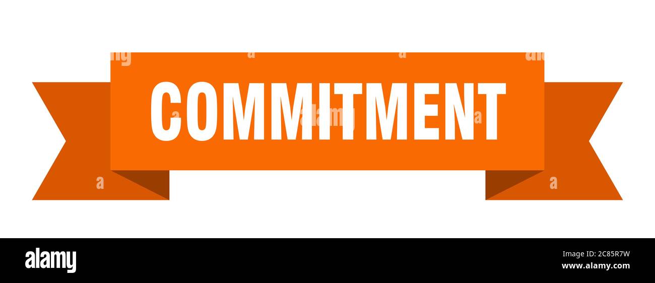 commitment ribbon. commitment paper band banner sign Stock Vector