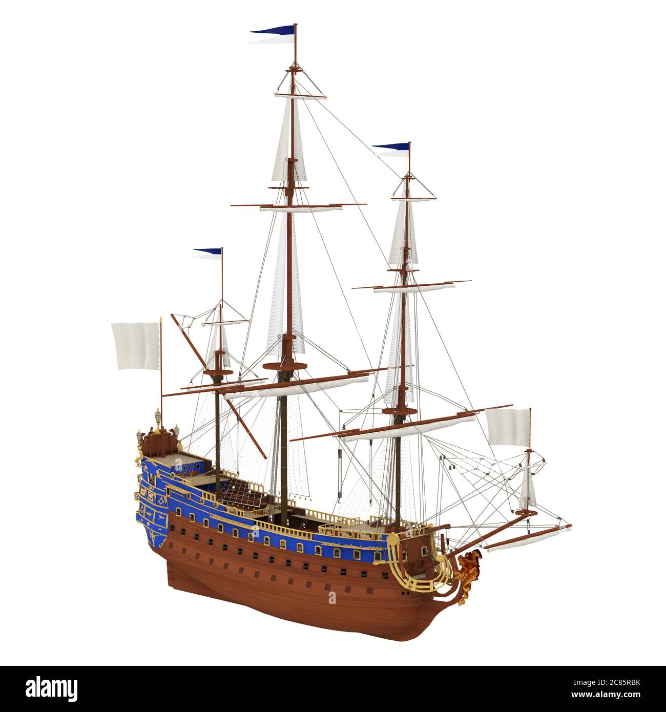 Sail Ship Isolated Stock Photo - Alamy