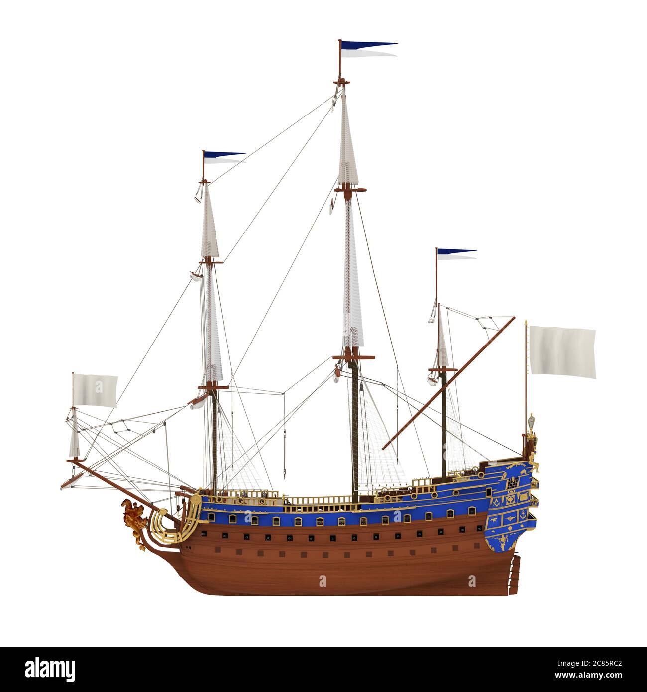 Sail Ship Isolated Stock Photo - Alamy