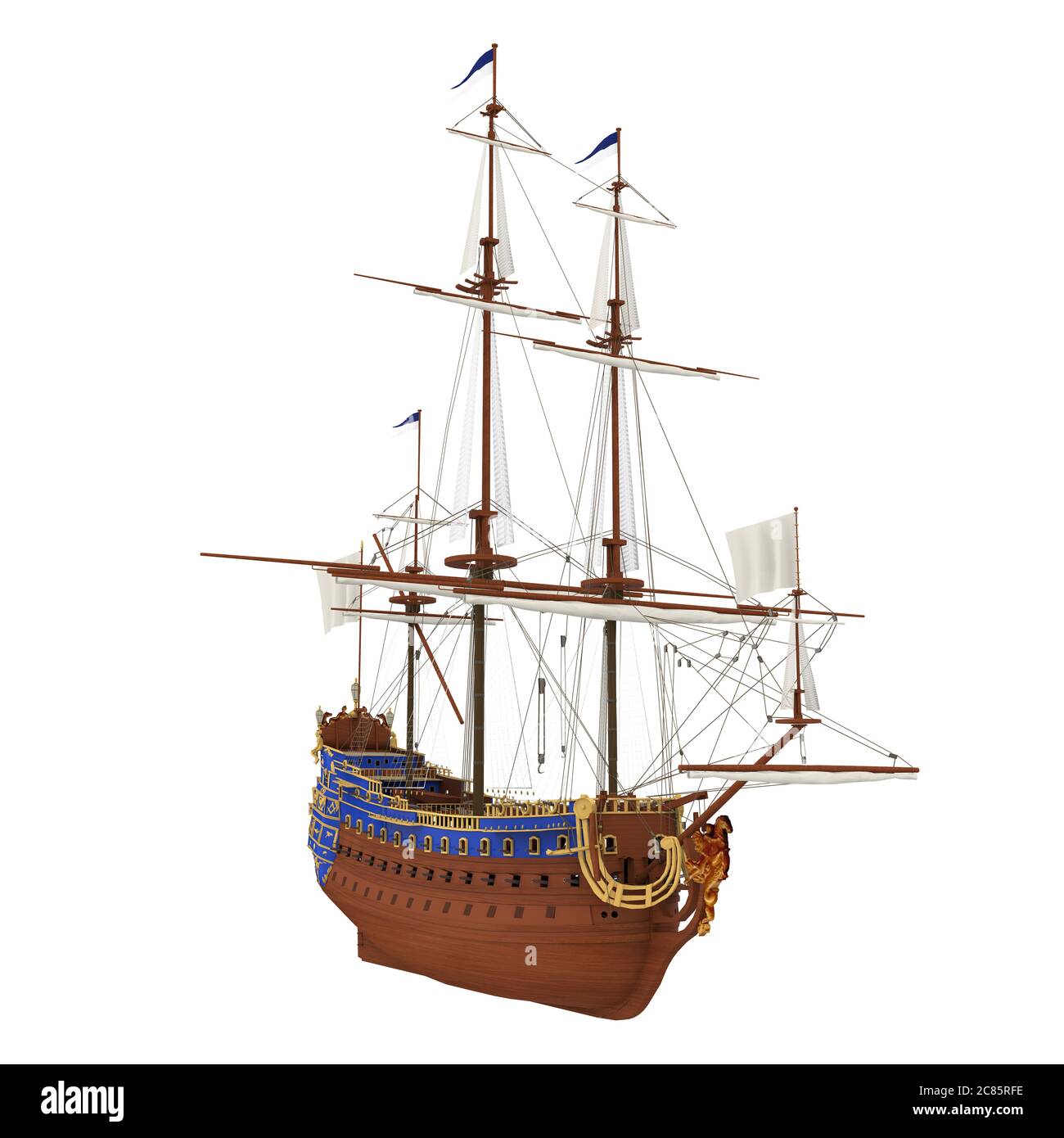 Sail Ship Isolated Stock Photo - Alamy