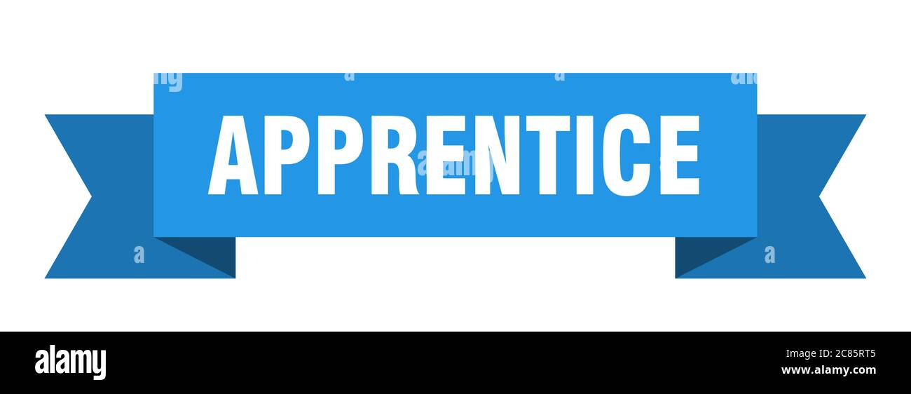 apprentice ribbon. apprentice paper band banner sign Stock Vector