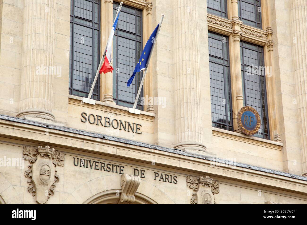 Sorbonne, university of Paris Stock Photo