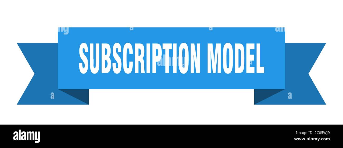 Subscription Signage subscription model ribbon. subscription model paper band banner sign ...