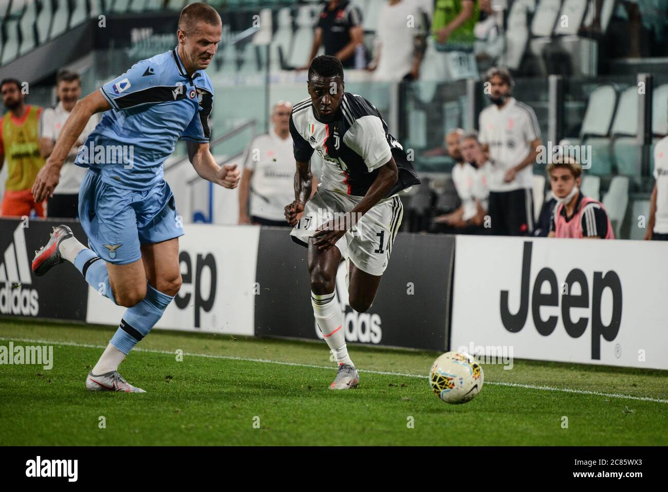 Turin, Italy. 20th July, 2020. Blaise Matuidi of Juventus in action during The Serie A football Match Juventus FC vs Lazio. Juventus FC won 2-1 over Lazio at Allianz Stadium, in Turin, Italy on July 20, 2020. (Photo by Alberto Gandolfo/Pacific Press/Sipa USA) Credit: Sipa USA/Alamy Live News Stock Photo