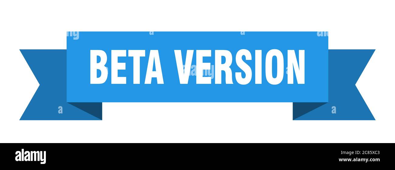 beta version ribbon. beta version paper band banner sign Stock Vector