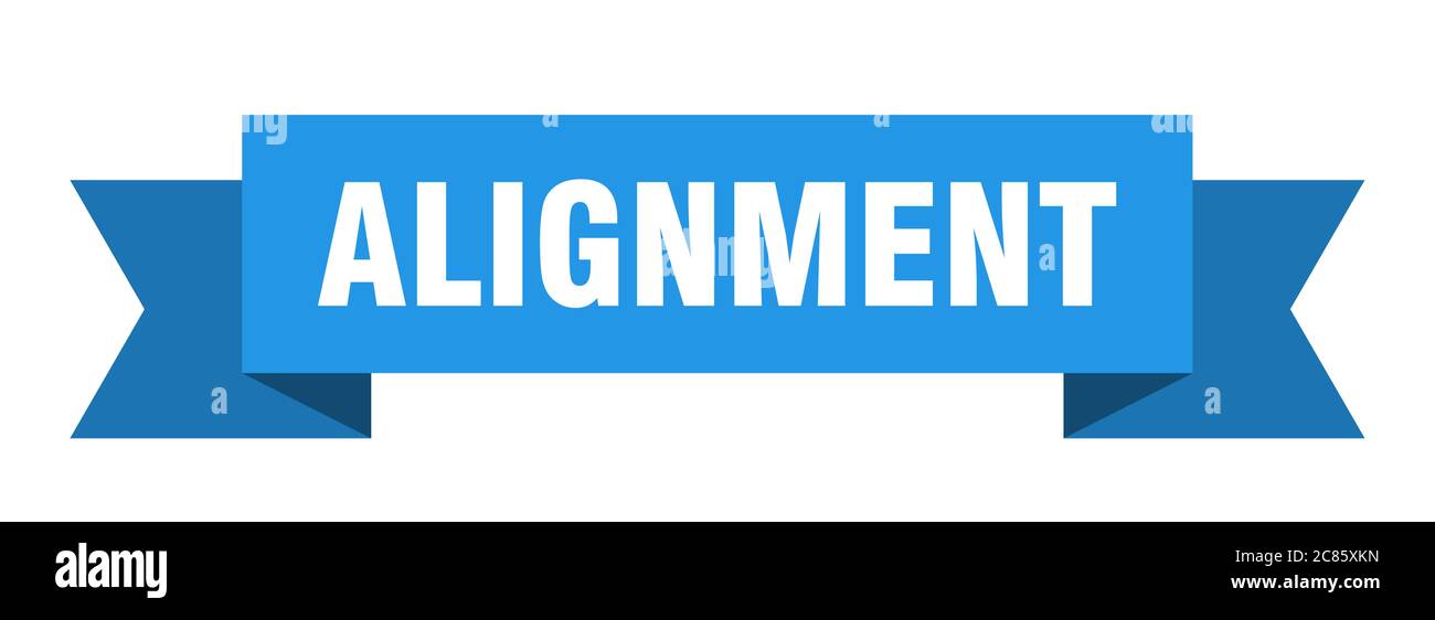 alignment ribbon. alignment paper band banner sign Stock Vector Image ...