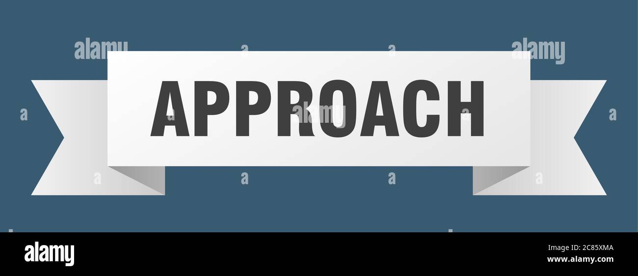 approach ribbon. approach paper band banner sign Stock Vector Image ...