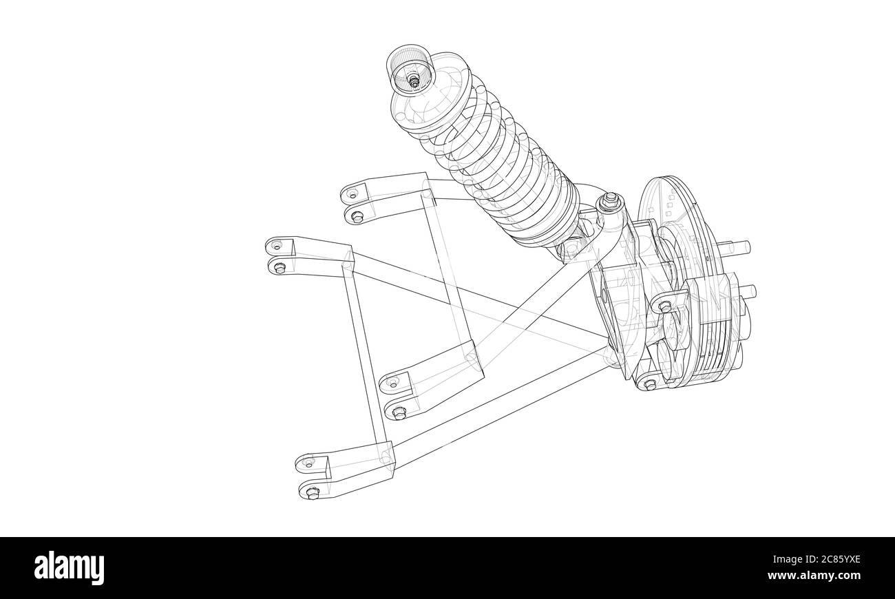 Car suspension with shock absorber Stock Photo Alamy
