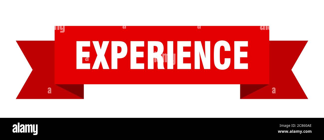 experience ribbon. experience paper band banner sign Stock Vector Image