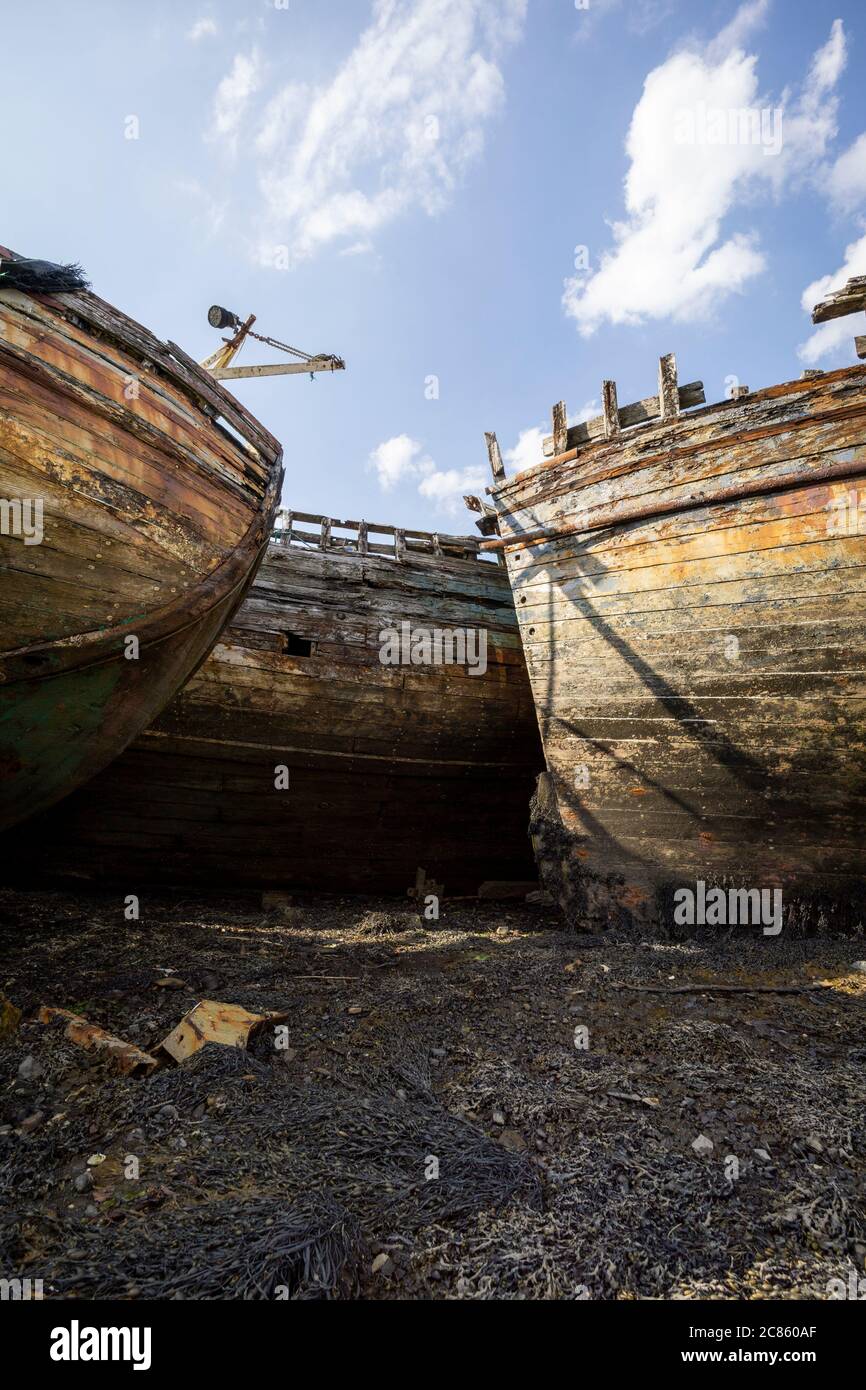 Abandoned Boats, Isle of Mull Stock Photo - Alamy