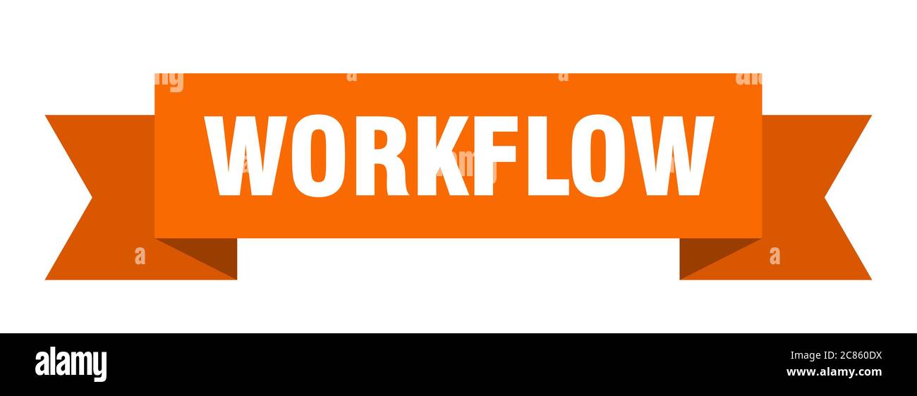 workflow ribbon. workflow paper band banner sign Stock Vector Image ...