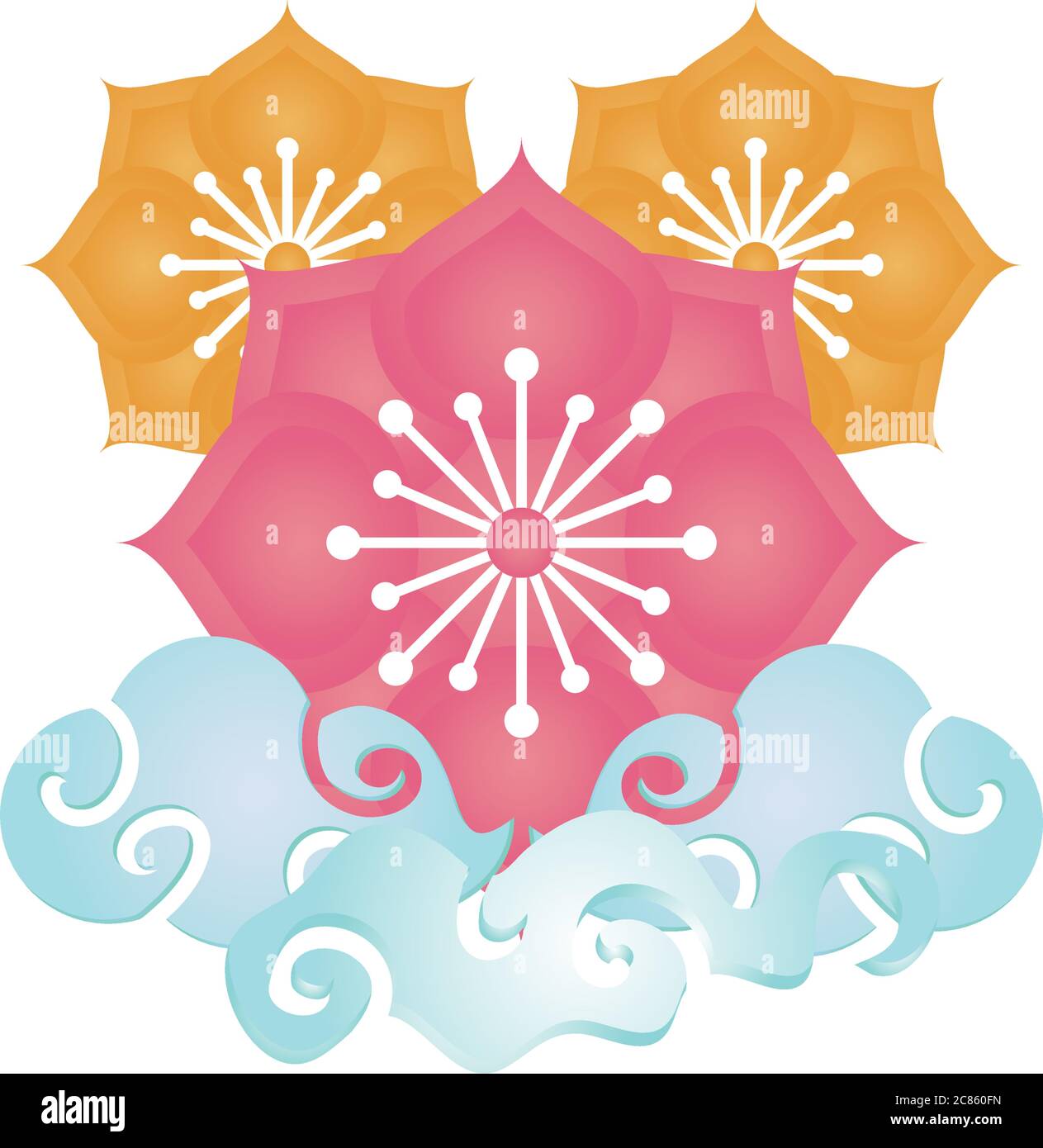 chinese element classic, chinese ornament vector illustration design Stock Vector