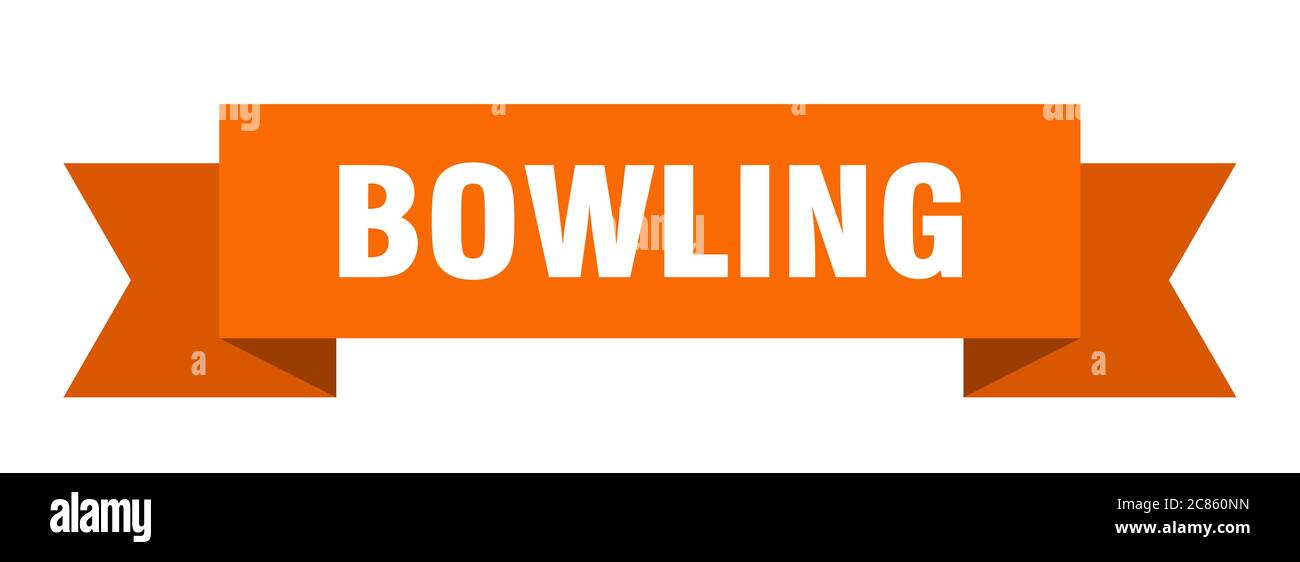 bowling ribbon. bowling paper band banner sign Stock Vector Image & Art ...
