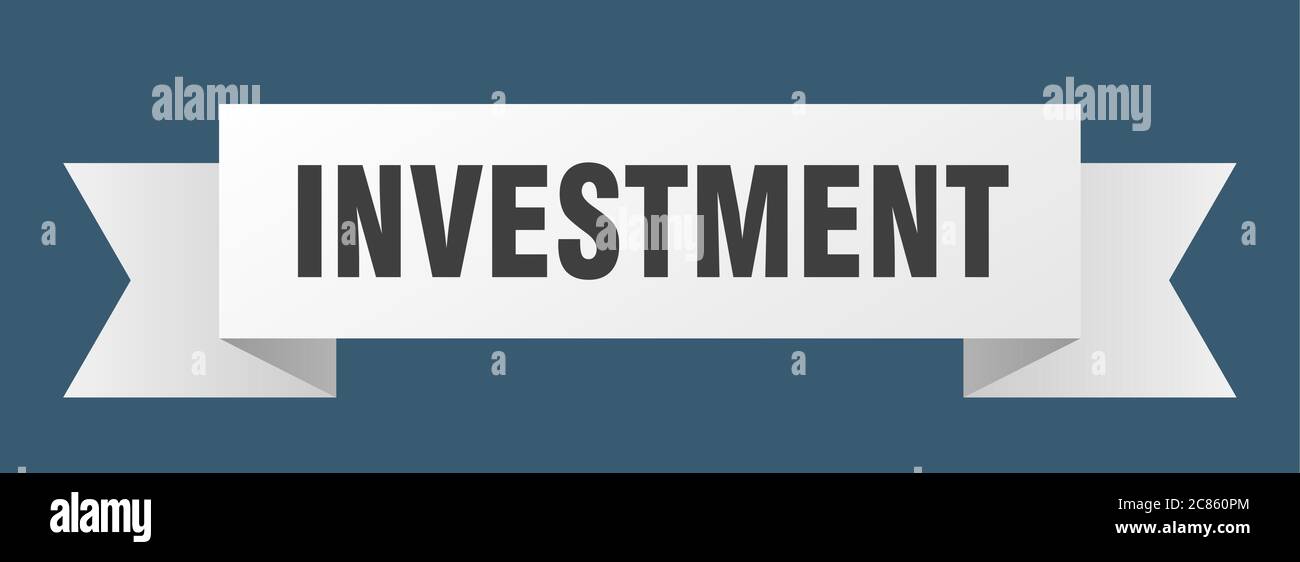 investment ribbon. investment paper band banner sign Stock Vector Image