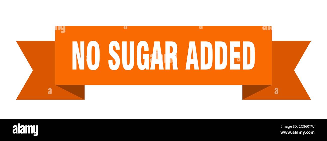 no sugar added ribbon. no sugar added paper band banner sign Stock ...