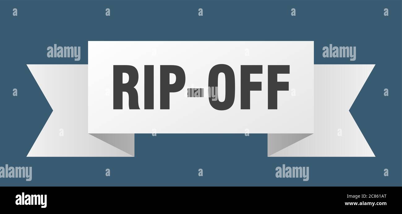 Sign Ripped Off Rip off banner sign Stock Vector Images - Alamy